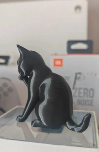 Statuetta gatto nero stampa 3D