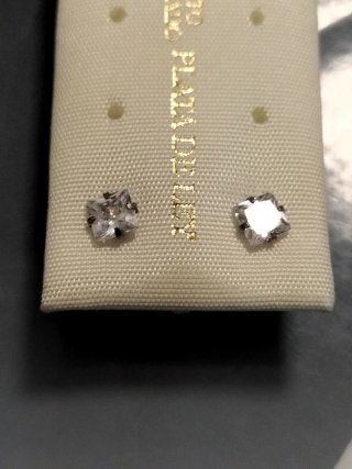 Pendientes Plata Cuadrados Brillantes unisex nuevo