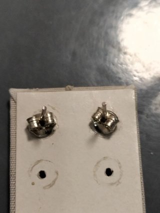 Pendientes Plata Cuadrados Brillantes unisex nuevo