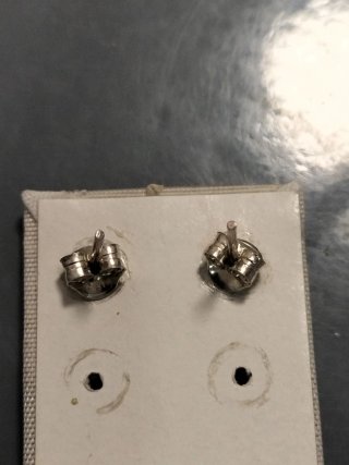 Pendientes Plata Cuadrados Brillantes unisex nuevo