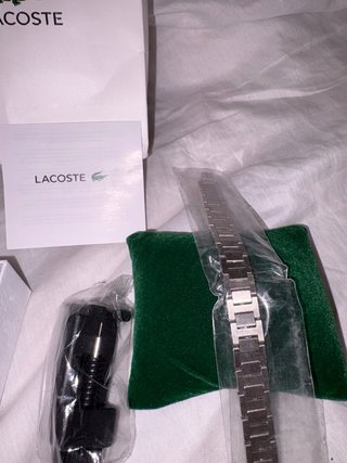Bracciale Lacoste Metropole Uomo Argento Nuovo