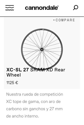 Ruedas Cannondale mtb 29”