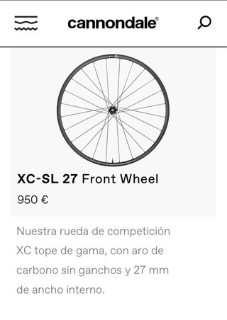 Ruedas Cannondale mtb 29”