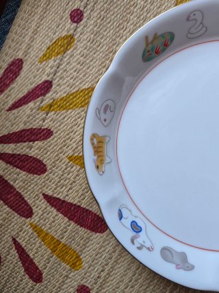 Piattino porcellana giapponese decorato