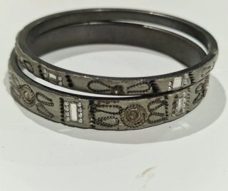 2 Pulseras Plateadas Étnicas