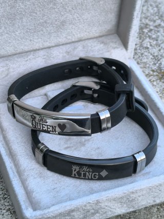 Conjunto 2 Pulseras His Queen Her King