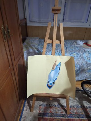 Caballete de madera para pintar, solo caballete