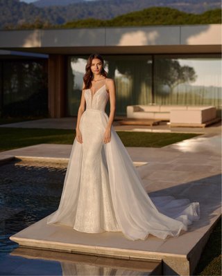Vestido Novia Rosa Clará + Sobrefalda