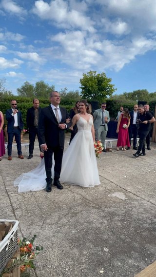 Vestido Novia Rosa Clará + Sobrefalda