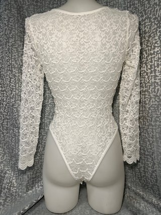 Body de encaje blanco talla S/M