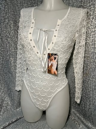 Body de encaje blanco talla S/M