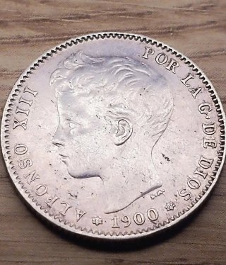 1 Peseta Alfonso XIII 1900