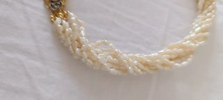 Collar Perlas Río 10 Hilos Cierre Plata