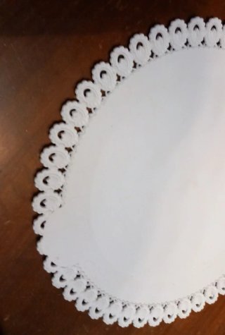 Piatto decorativo plastica bianco