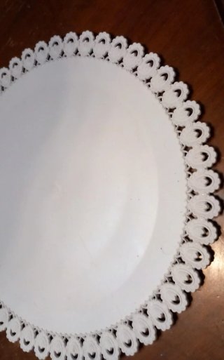 Piatto decorativo plastica bianco