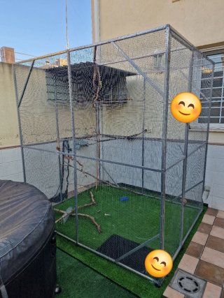 Voladera para pájaros grande