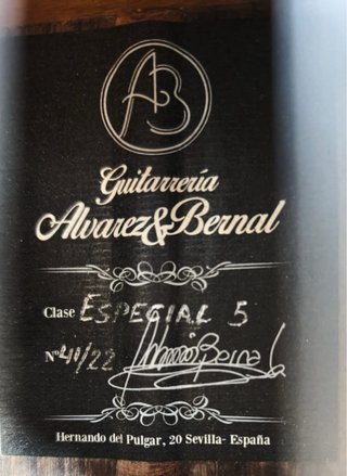 Guitarra Alvarez y Bernal Especial 5