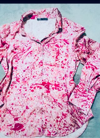 Blusa Zara Raso Estampada Multicolor