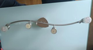 Lámpara de techo LED plateada