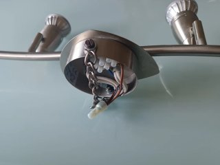 Lámpara de techo LED plateada