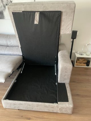 Sofá chaise longue gris 2 relax eléctricos