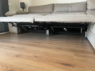 Sofá chaise longue gris 2 relax eléctricos