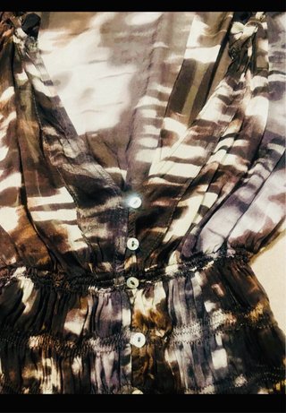Blusa Zara Gasa Estampada