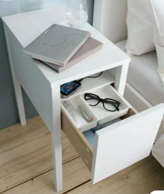 Mesita Noche Auxiliar Blanca Ikea