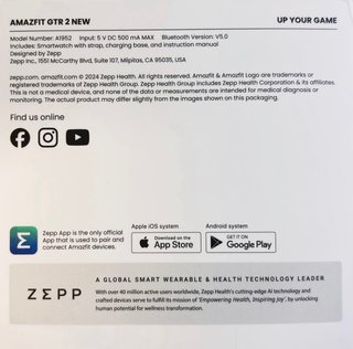 Amazfit GTR 2 Smartwatch Negro