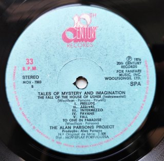 LP 1976 🇵🇹 THE ALAN PARSONS PROJECT