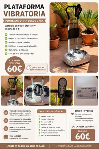 Plataforma Vibratoria PT-RFLXG 60W