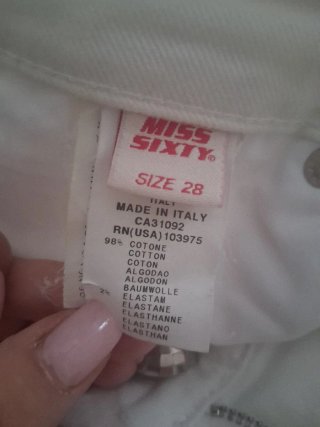 Pantalón vaquero blanco Miss Sixty