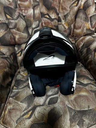 Casco de Moto Integral Negro y Blanco