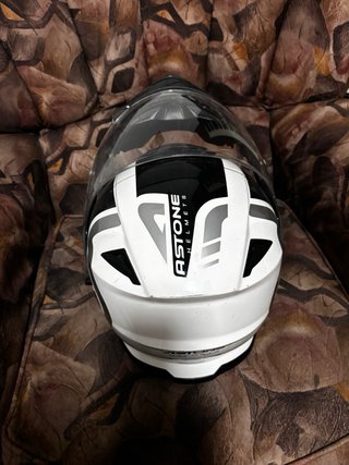 Casco de Moto Integral Negro y Blanco