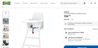 Trona IKEA LANGUR evolutiva con bandeja