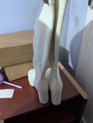 Botas blancas tacón alto plataforma