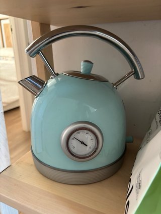 Cafetera, tetera y tostadora Vintage Celeste