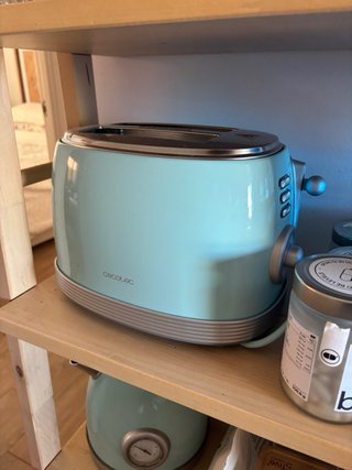Cafetera, tetera y tostadora Vintage Celeste