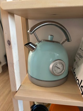 Cafetera, tetera y tostadora Vintage Celeste