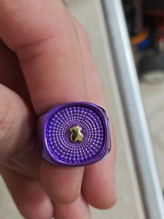 Anillo Morado Dorado Imitación Tous