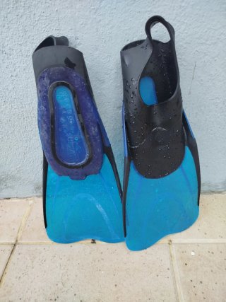 Lote aletas buceo y snorkel
