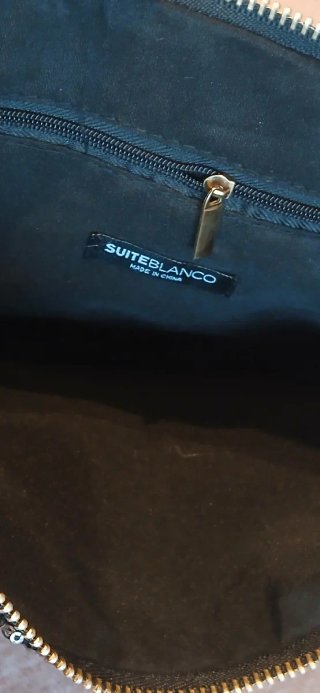 Clutch lentejuelas negras Suite Blanco