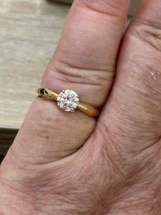 Anillo Oro 18k Diamante 0.73 Ct D/SI2