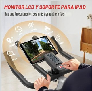 Bicicleta Estática con Monitor Cuenta kilometros