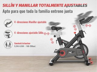 Bicicleta Estática con Monitor Cuenta kilometros