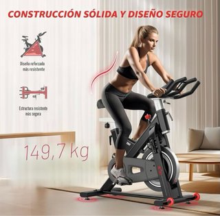 Bicicleta Estática con Monitor Cuenta kilometros