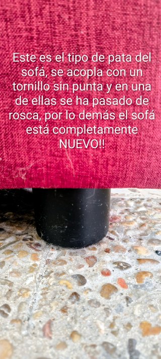 Sofá 2 plazas rojo