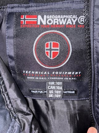 Abrigo Norway Talla 10 Años una sola puesta