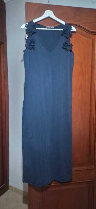 Vestido azul con flores