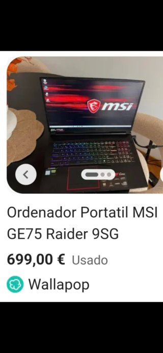 MSI GE75 Raider Laptop Intel i7 10ª Gen RTX 2060